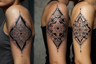 make a geometric tattoo design