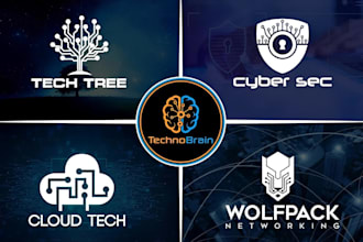 design modern minimalist crypto, cyber security, tech and technology logo