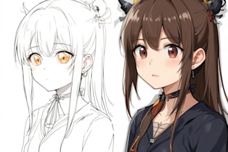 draw cartoon anime character art
