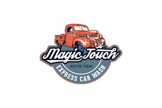 design vintage car wash reinvented logo