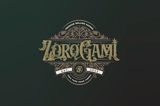 design weed rolling paper tips logo