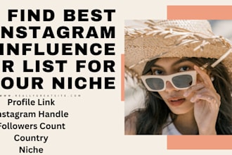 find best instagram influencer research list for your niche