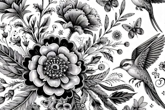 draw any floral, animal or botanical art illustration