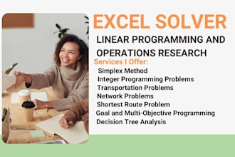 do linear programming and operation research tasks