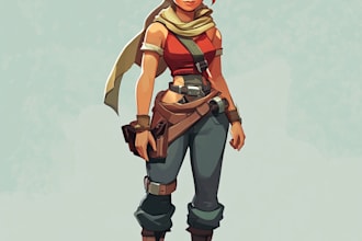 do 2d game character design and animation
