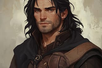 create a dnd art and d and d character for you