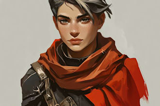 make a dnd art and d and d character for you