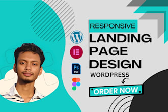 design wordpress landing page using elementor