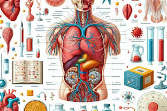 design scientific medical anatomy educational illustrations