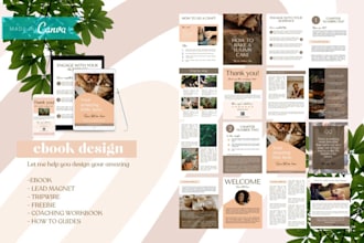 design your canva ebook, PDF, lead magnet, workbook, freebie