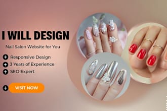 design nail salon, nail bar, manicure, business website
