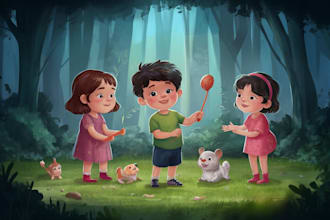 do design children illustration story book picture kid illustration