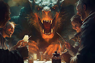 fantasy dnd party and scifi monster design character sheet game concept art