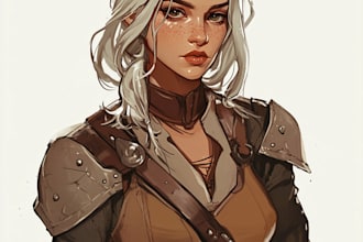 draw d and d character art and dnd character art