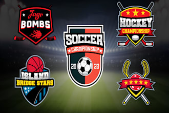 design modern baseball, basketball, football, hockey sports logo