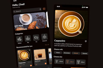 develop coffee shop app, coffee shop website, coffee shop locator app, delivery
