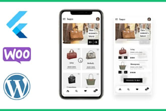 develop figma ui ux, flutter app design for woo commerce and more