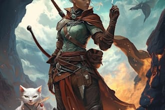 make create a d and d character art and dnd art
