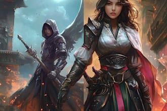 original fantasy character  art and design