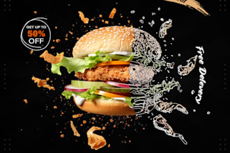 design eye catching food posters for your restaurant or business