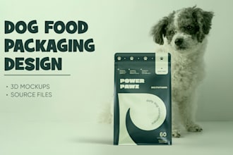 design professional pet food pouches, mylar bags, and box