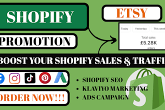 shopify store traffic sales ebay etsy promotion shopify dropshipping marketing