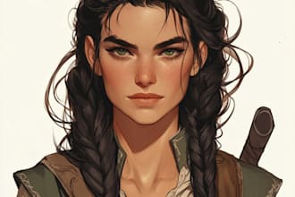 do create fantasy character design use d and d, illustration