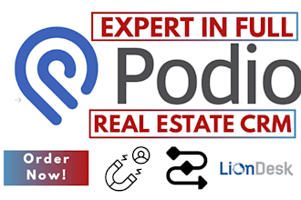 setup real estate crm lead segmentation automation workflow podio iiondesk crm
