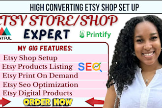 design etsy digital products set up etsy shop etsy listing etsy print on demand