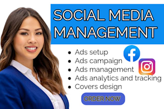 setup facebook ads meta business suite cover design, social media ads management