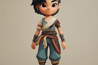 create dnd character art, 2d game character art in unique style