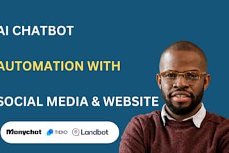 setup ai chatbot automation manychat live chatfuel race tidio twilio landbot