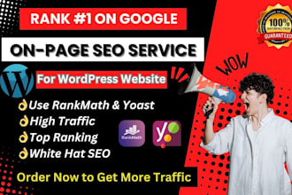 do wordpress onpage SEO to improve ranking and organic traffic