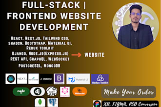 be full stack or frontend website developer react next js nodejs django
