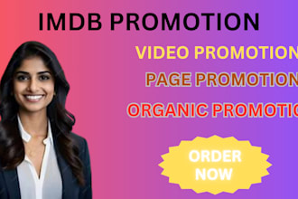 promote imdb profile, imdb page, movie rating to increase the start meter