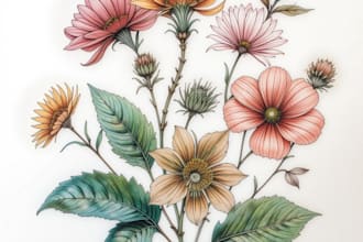 draw botanical and nature illustrations for you or business