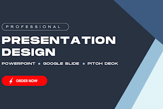 design powerpoint presentation, google slides, pitch deck, business pitch