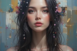 draw a digital abstract art illustration