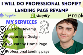 build copy clone design revamp and replicate shopify landing page