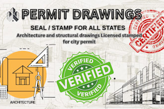 review seal, sign, stamp architect drawings for california counties city permit