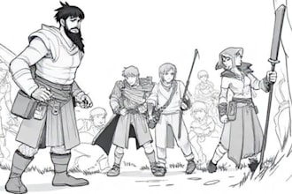 design character illustrations and storyboards for your film game or animation