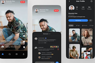build social media app, social networking app like instagram, tiktok, facebook