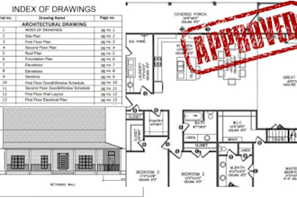 draw and stamp architectural construction floor plan mep adu for city permit