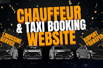 create modern chauffeur, limousine, vtc, and taxi booking appointment website