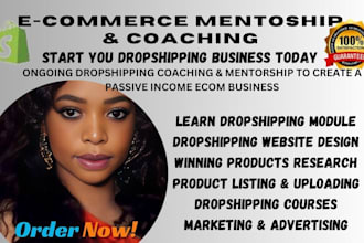 be your dropshipping coach shopify mentor virtual assistant shopify consultant