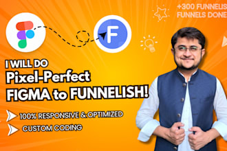 clone pixel perfect figma design to funnelish