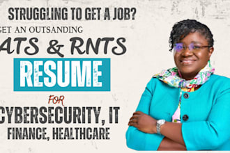 write resume, CV and cover letter for IT, cybersecurity, finance