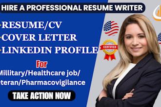 write professional executive resume writing CV cover letter optimize linkedin