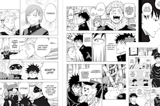 draw anime manga comic page, webtoon, manga illustration, manga storyboard