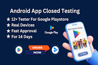 provide 12 testers for google play closed testing and beta testing